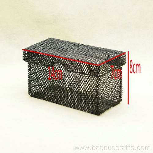 Flip card storage box Metal grid creative storage